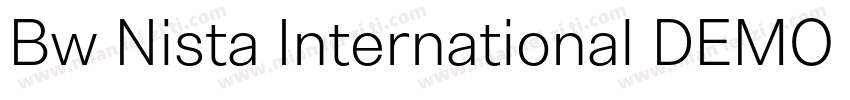 Bw Nista International DEMO Black字体转换